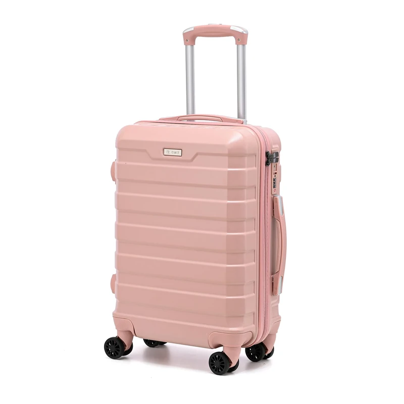 RMW Suitcase Large Medium Cabin Size | Hard Shell | Lightweight | 4 Dual Spinner Wheels | Trolley Luggage Suitcase | Hold Check in Luggage | TSA Combination Lock (Pink, Large 28")