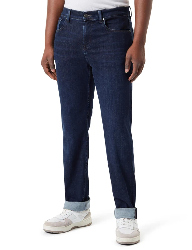 7 For All Mankind Men's Slimmy LuxPerRot Jeans, Dark Blue, 18