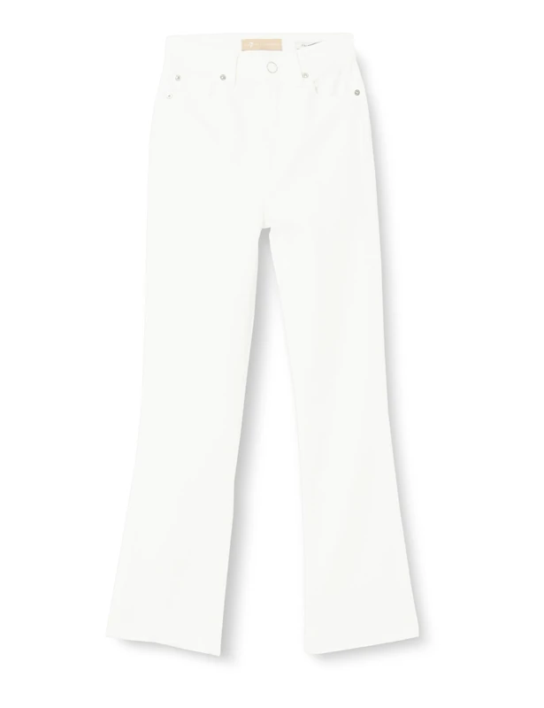 7 For All Mankind Women's HW Slim Kick Jeans - White, Size 6