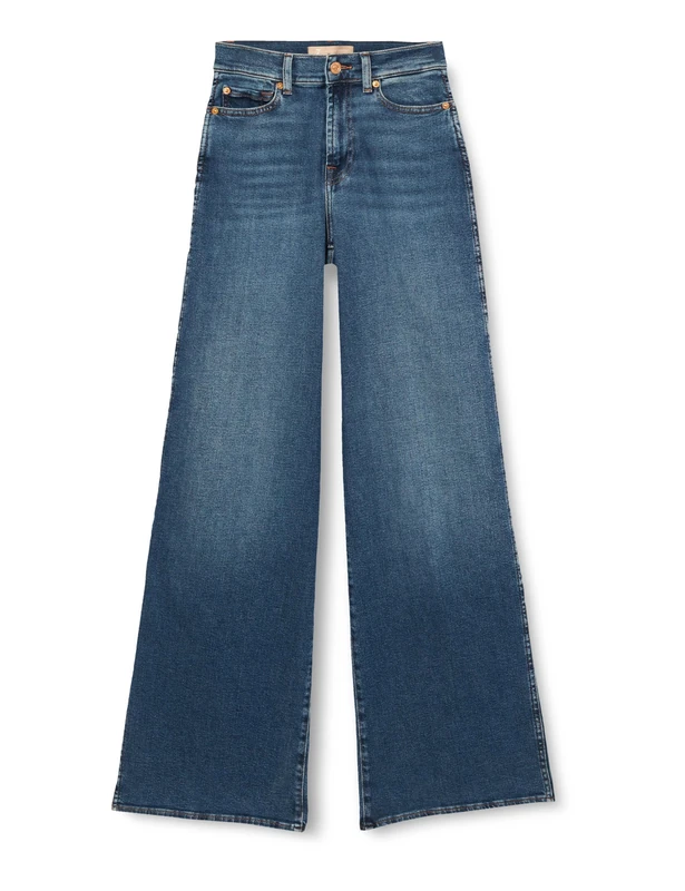 7 For All Mankind Women's Lotta Luxe Vintage Sea Level Jeans, Dark Blue, 38S