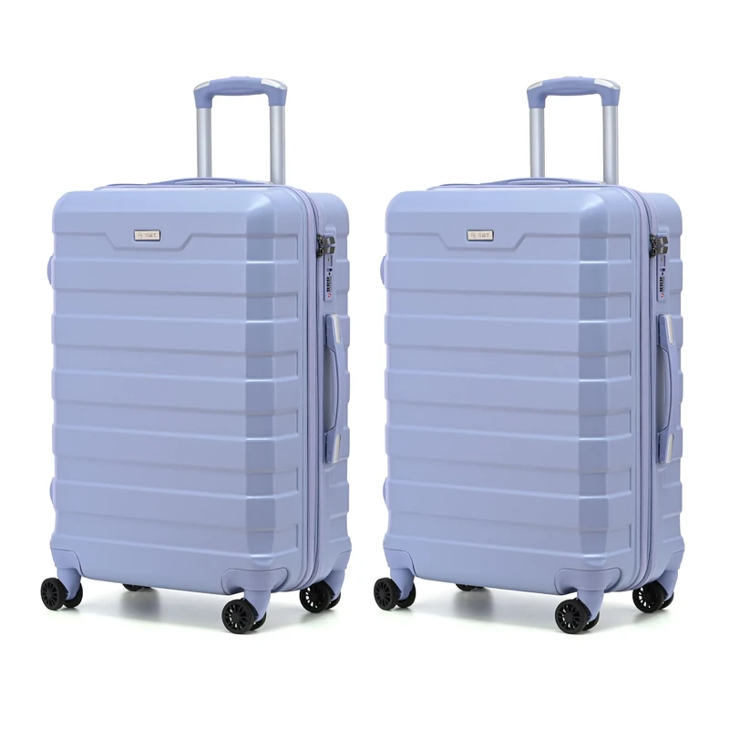 RMW Suitcase Large Medium Cabin Size | Hard Shell | Lightweight | 4 Dual Spinner Wheels | Trolley Luggage Suitcase | Hold Check in Luggage | TSA Combination Lock (Purple, Cabin 20" X 2)