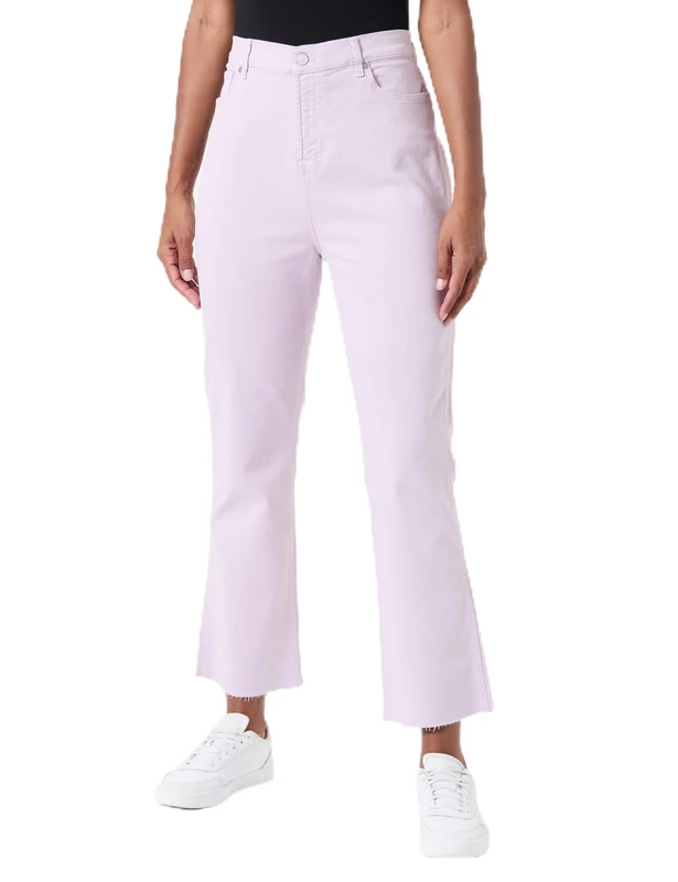 7 For All Mankind Women's HW Slim Kick Colored Stretch Shorts, Violet, W27