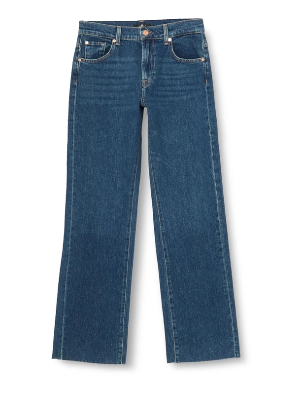 7 For All Mankind Women's TESS Trouser Bell Jeans, Dark Blue, W26