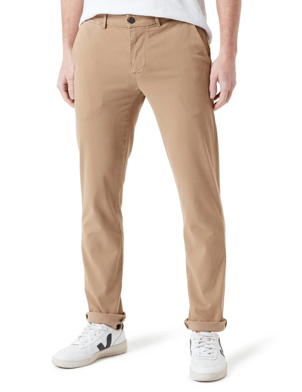 7 For All Mankind Men's Slimmy Chino TAP. LuxPerSat Shorts, Beige, W32