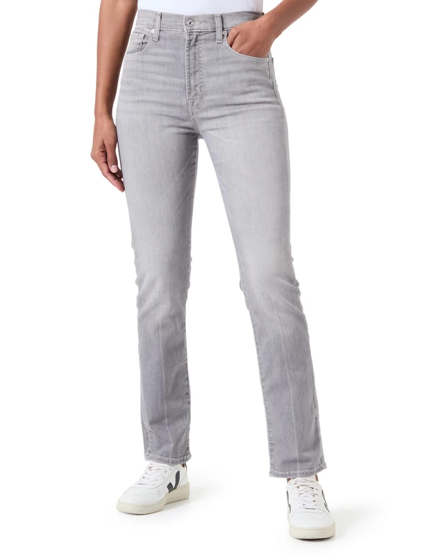 7 For All Mankind Women's Easy Slim Phantom Jeans, Grey, W27