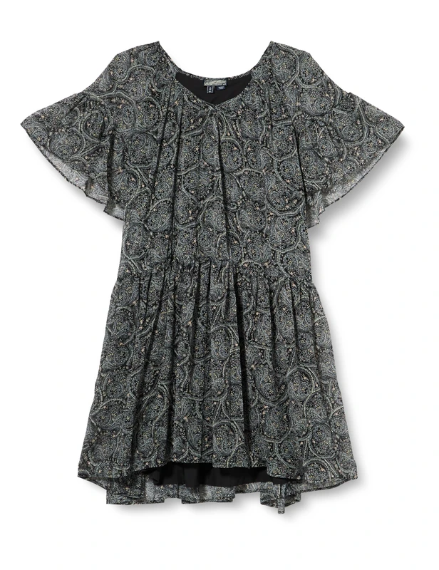 baradello Women's Dress, Black Multi-Coloured, XL