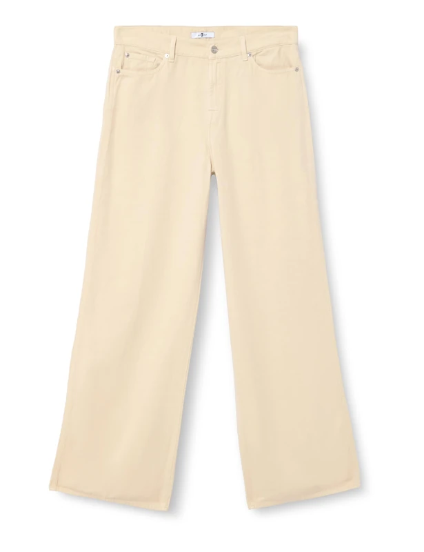 7 For All Mankind Women's Lotta Linen Shorts, White, W25