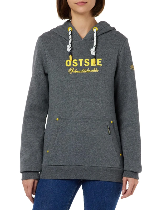 PLUMDALE Women's Hoodie, Grey Melange, S