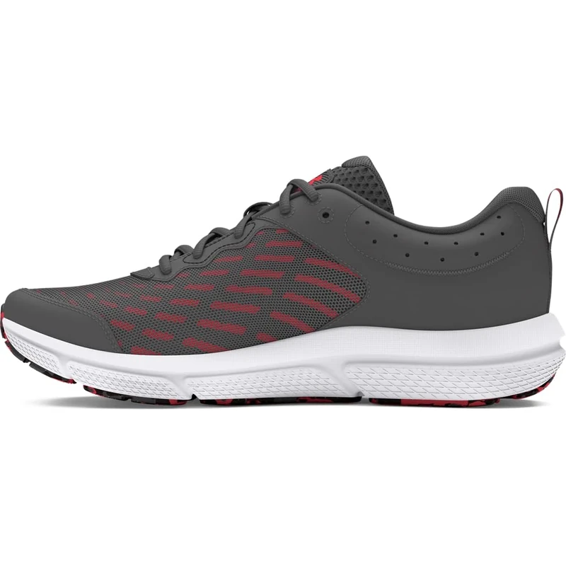 Under Armour Men's Charged Assert 10 Shoes, (109) Castlerock/Castlerock/Racer Red, 8