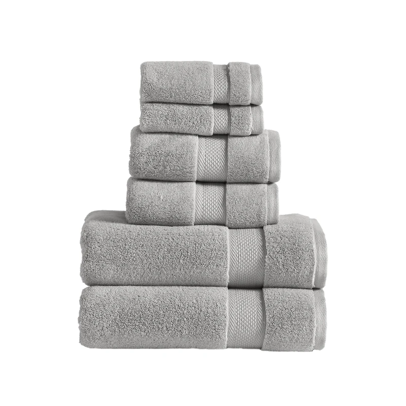 Modern Threads Luxury 6-Piece Quick-Dry Towel Set – Plush & Ultra-Absorbent for Spa-Like Experience, Cloud