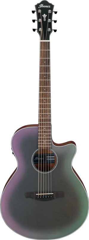 IBANEZ AEG SERIES, Spruce Top, 25" Scale, AEQ Preamp, T-Bar Undersaddle P/U, Black Aurora Burst Matte