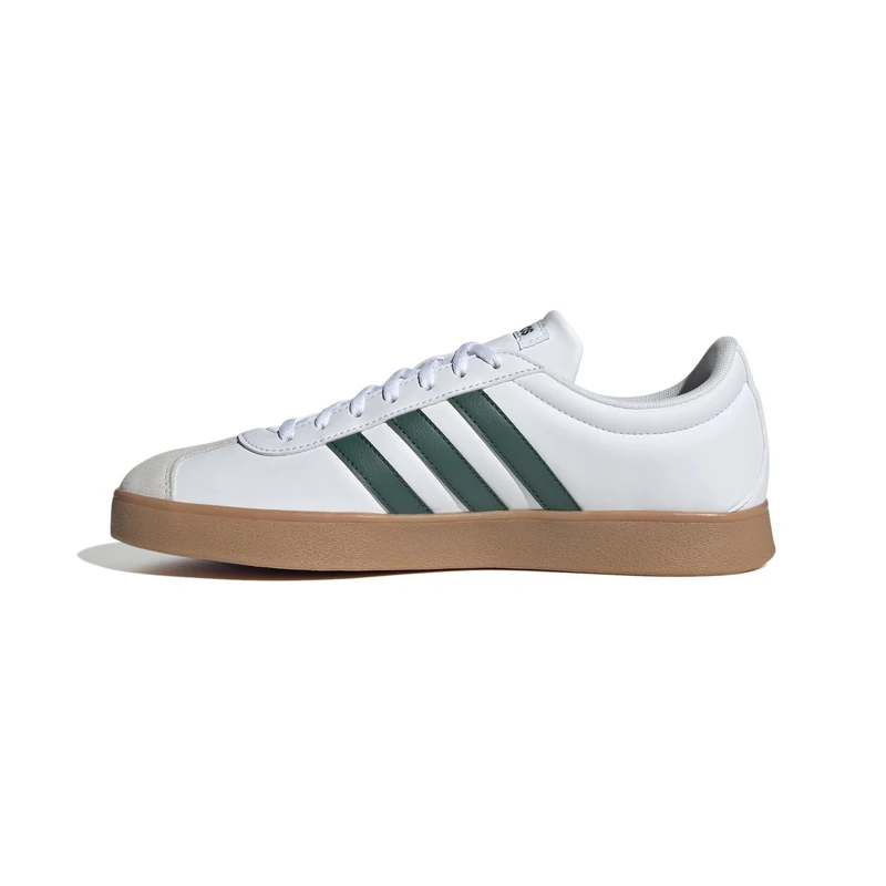 adidas Men's VL Court Base Shoes, FTWR White/Collegiate Green/Grey one, 8.5 UK