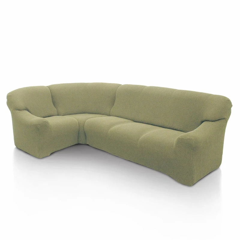 SOFASKINS Super Elastic Corner Sofa Cover, Washable, Breathable, Comfortable and Durable, Sofa Cover, Easy to Install, Dimensions (340-540 cm), Pistachio Colour - Image 1