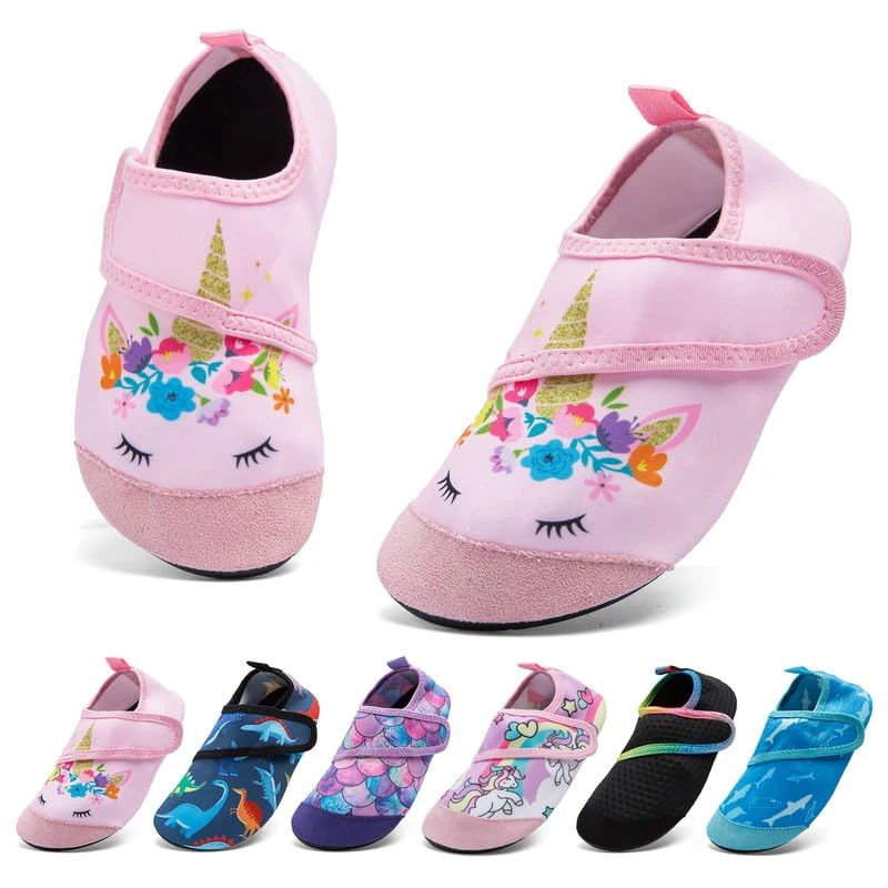 Water Shoes for Kids Girls Boys Swim Shoes Quick Dry Non-Slip Water Skin Barefoot Sports Shoes Toddler Beach Shoes Aqua Socks for Outdoor