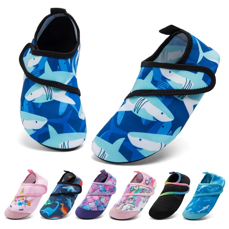 Water Shoes for Kids Girls Boys Swim Shoes Quick Dry Non-Slip Water Skin Barefoot Sports Shoes Toddler Beach Shoes Aqua Socks for Outdoor