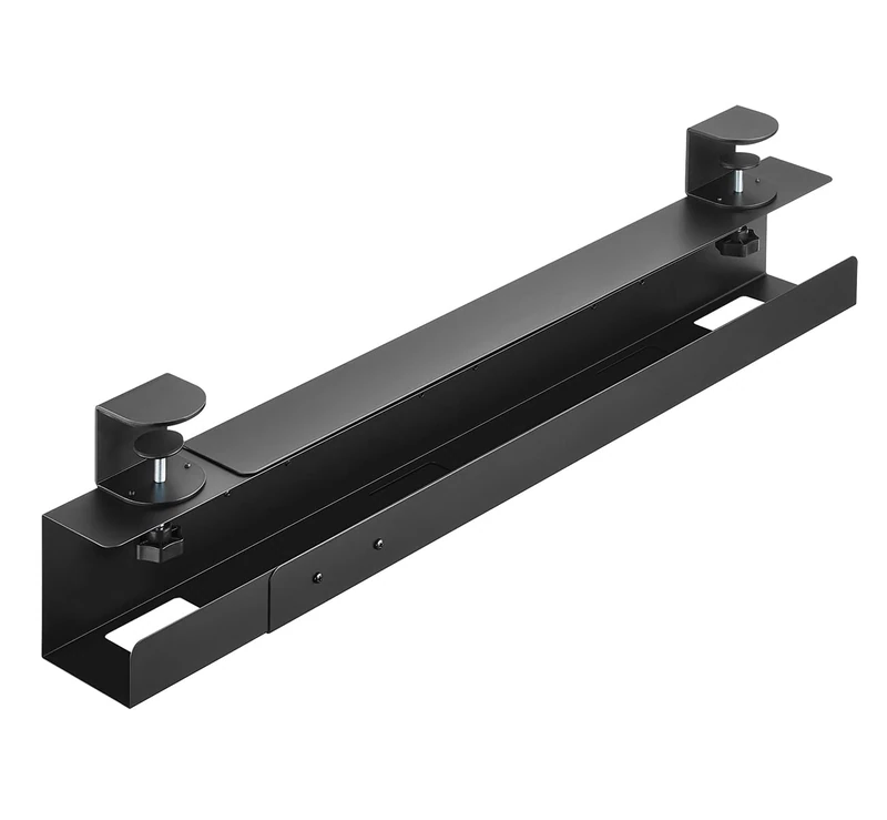 My Wall Desk Cable Management HZ46-2L - Easy Desk Mounting, Screw Clamps, 800/1000/1200 mm Length, 100 mm Width, 5 kg Load Capacity, Cable Guide for Desks