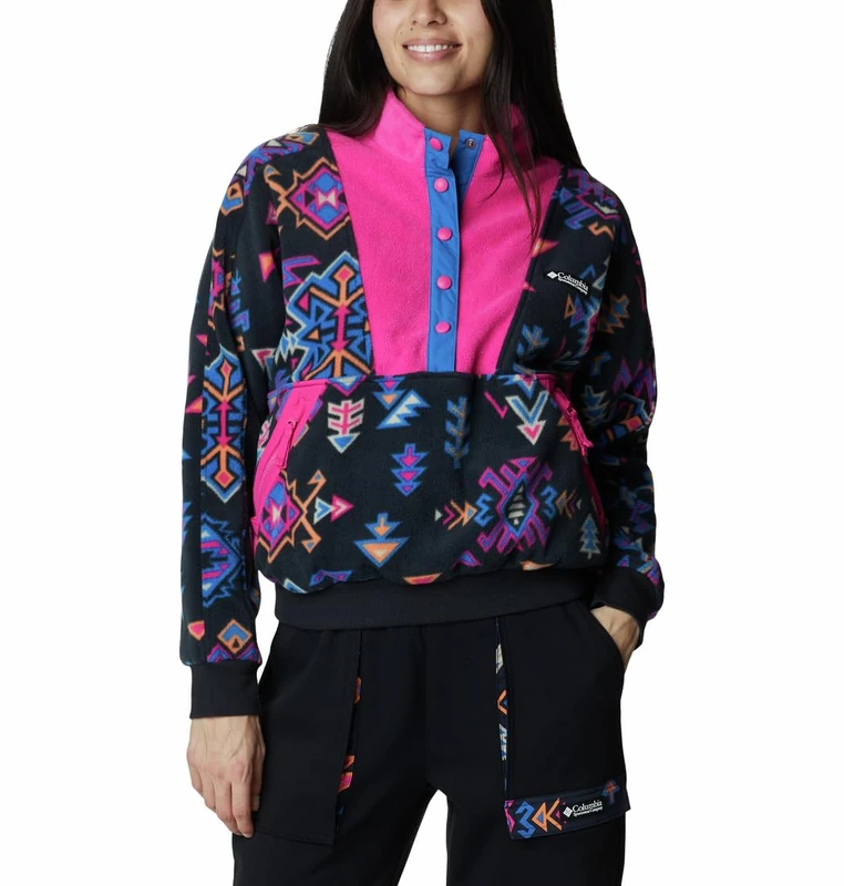 Columbia Sweater Wintertrainer™ Fleece Pullover Black XL Women, Black/White, XL - Image 1