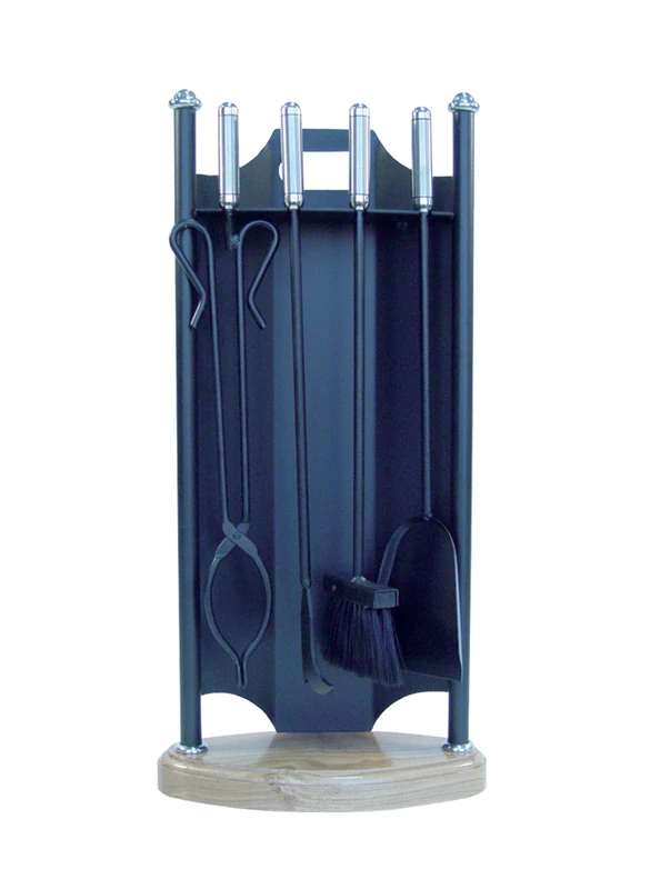 IMEX EL ZORRO, 12025-I - Oval Fireplace Set 4 Pieces (INOX) - Image 1