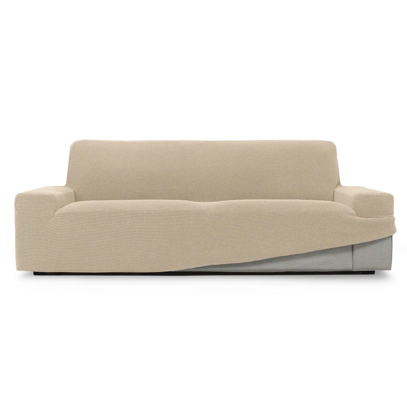 SOFASKINS® Super Elastic Cover Sofa Cover 2 Seater Breathable Comfortable and Durable Sofa Cover Easy to Install Dimensions (140-180 cm) Beige - Image 1