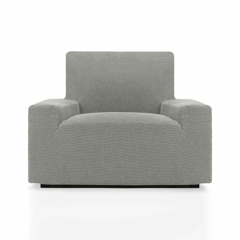 SOFASKINS® Super Elastic Cover Sofa Cover 1 Seater Breathable Comfortable and Durable Sofa Cover Easy to Install Dimensions (70-110 cm) Light Grey
