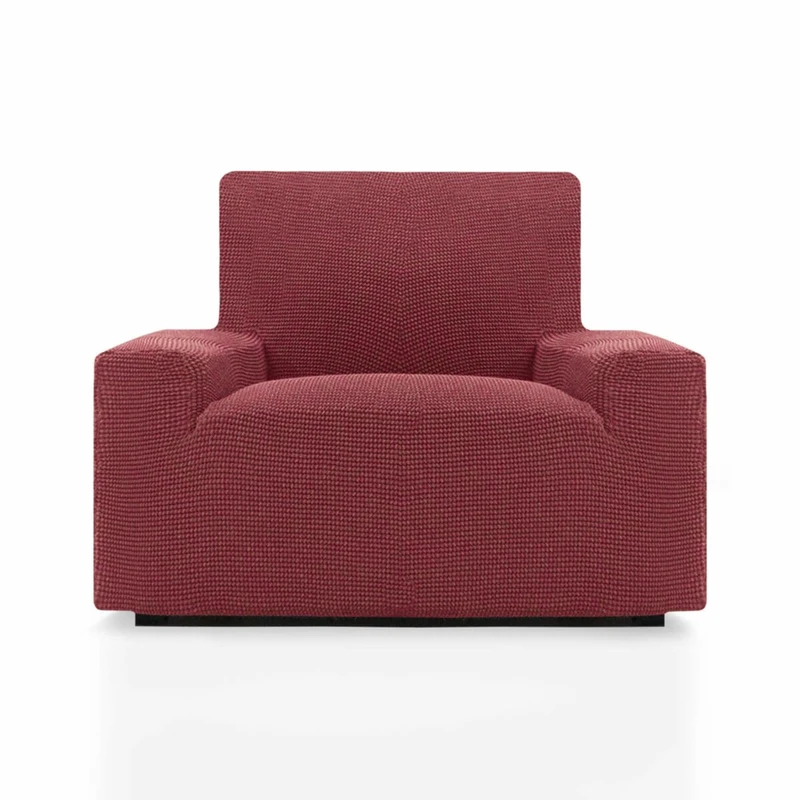 SOFASKINS® Super Elastic Cover Sofa Cover 1 Seater Breathable Comfortable and Durable Sofa Cover Easy to Install Dimensions (70-110 cm) Colour Dark Fuxie - Image 1