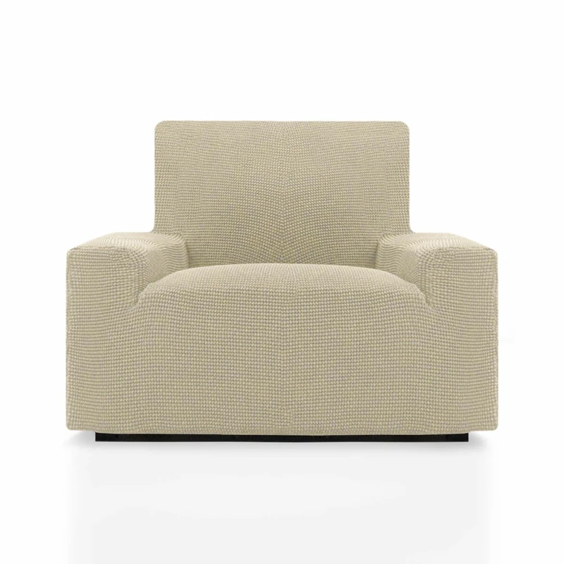 SOFASKINS® Super Elastic Corner Sofa Cover, Sofa Cover 1 Seater, Breathable, Comfortable and Durable, Sofa Cover, Easy to Install, Dimensions (70-110 cm), Beige