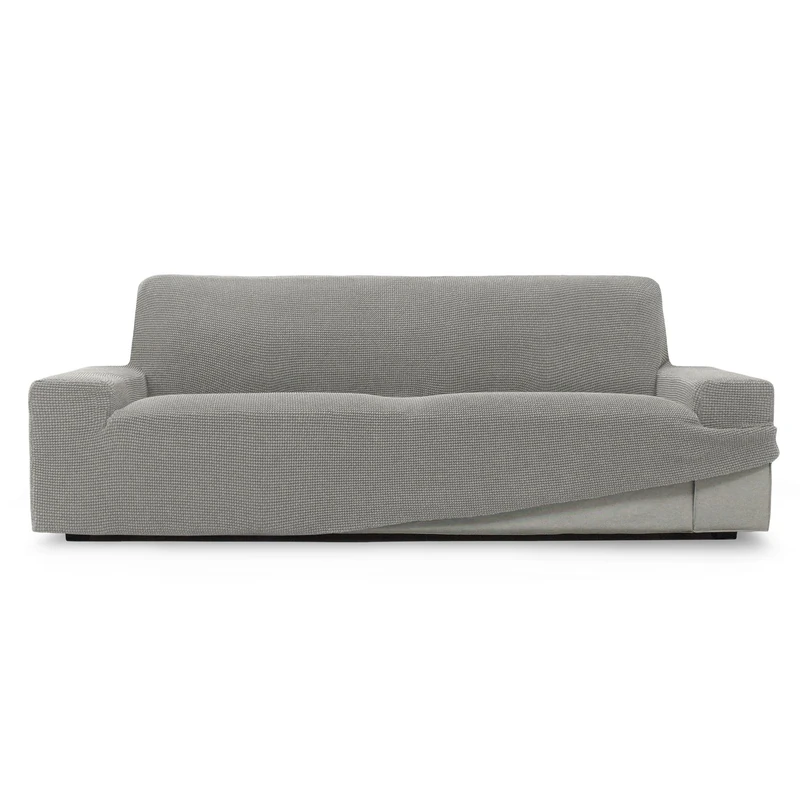 SOFASKINS® Super Elastic Cover Sofa Cover 2 Seater Breathable Comfortable and Durable Sofa Cover Easy to Install Dimensions (140-180 cm) Light Grey