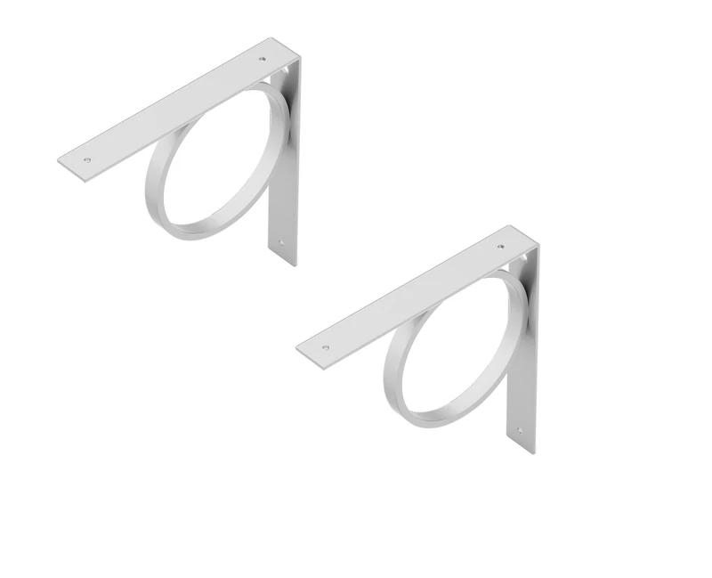 Alberts 869663 Shelf Brackets Tom | a Pair | Shelf Brackets Available in Different Trendy Colours | Shelf Brackets as a Pair or Single | Size 205 x 205 x 30 mm - Image 1