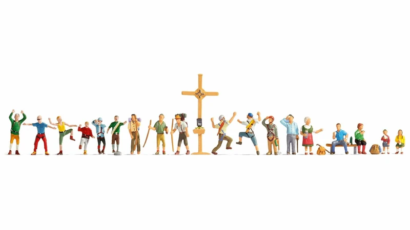 NOCH® XL Set ""In den Bergen", hand-painted figures, 18 models for the gauge H0, also perfect for crafts and dioramas