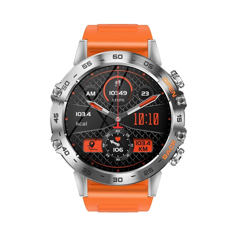 SMARTY 2.0 SW065 Smartwatch - Orange Silicone Strap
