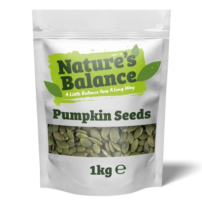 Natures Balance Pumpkin Seeds 1kg | Whole Raw Pumpkin Seeds to Eat | High Fibre | High Protein…
