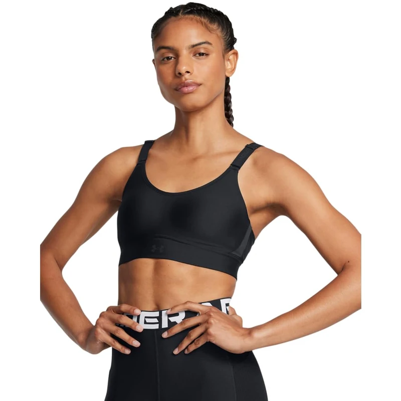 Under Armour UA Infinity Mid 2.0 Bra - Bras - Tops - Black/Black - Size: XL D-DD