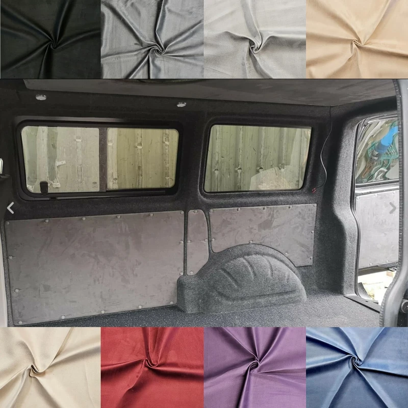 Vandalised- Stretch Faux Suede Foam Backed Headliner Fabric – Car/Camper/Van/Caravan - 8 Colours, Various Lengths (7:Purple, 4meterx1.5meter)