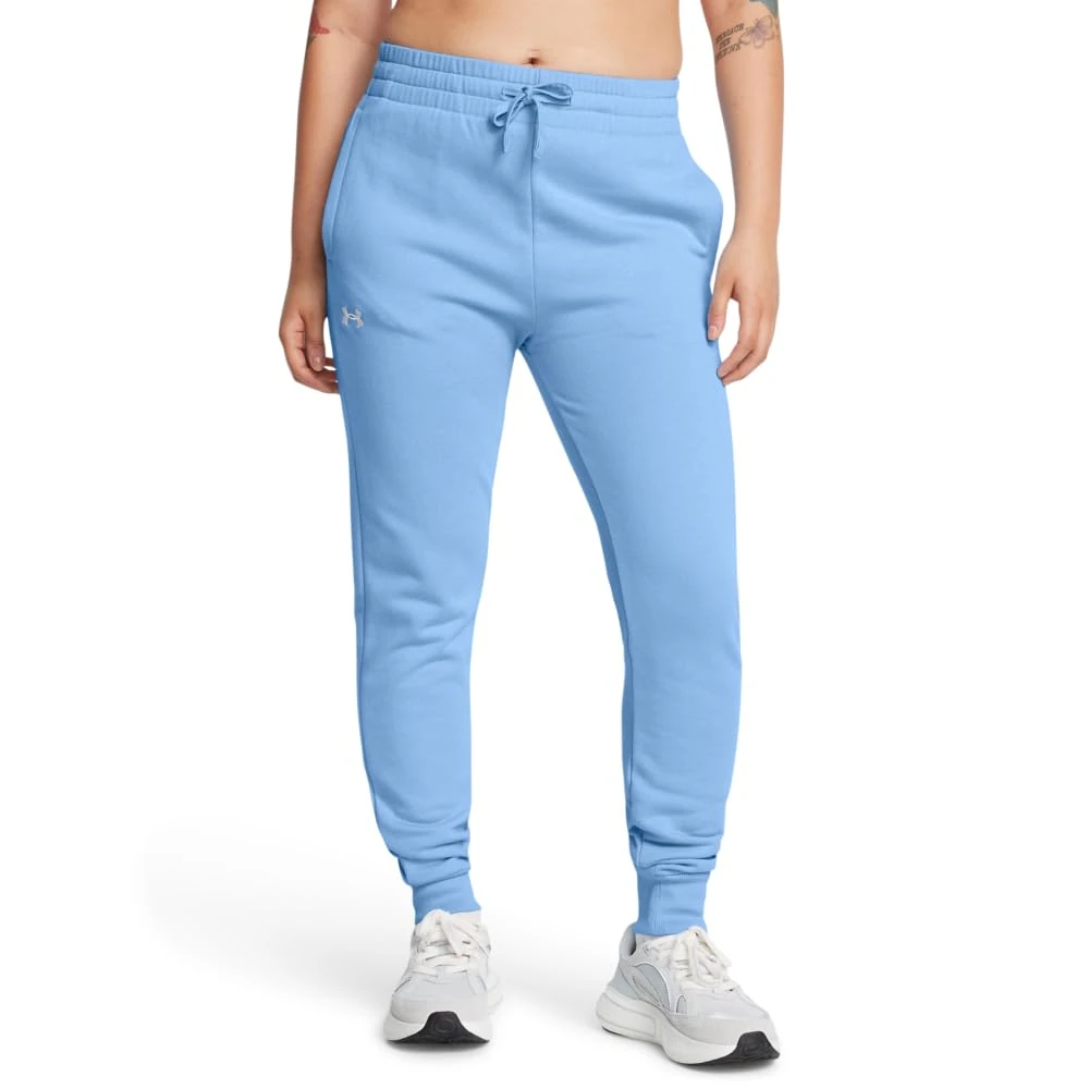 Under Armour Women's Rival Fleece Joggers, (465) Horizon Blue / / White, X-L Tall