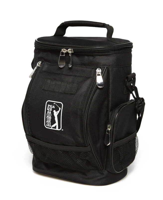 PGA Tour Unisex 10 Can Insulated Golf Cooler Bag, Black, One Size