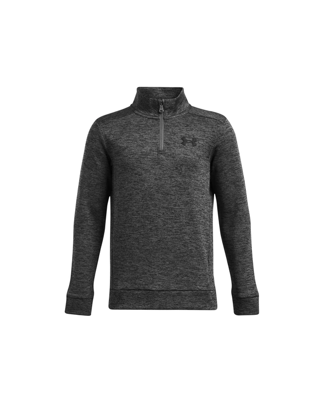 Under Armour Boys' Armour Fleece Quarter Zip, Lightweight and Breathable Boys' Top for Sports and Cold Weather, Comfortable and Warm Sports Fleece,Castlerock / / Black,YLG