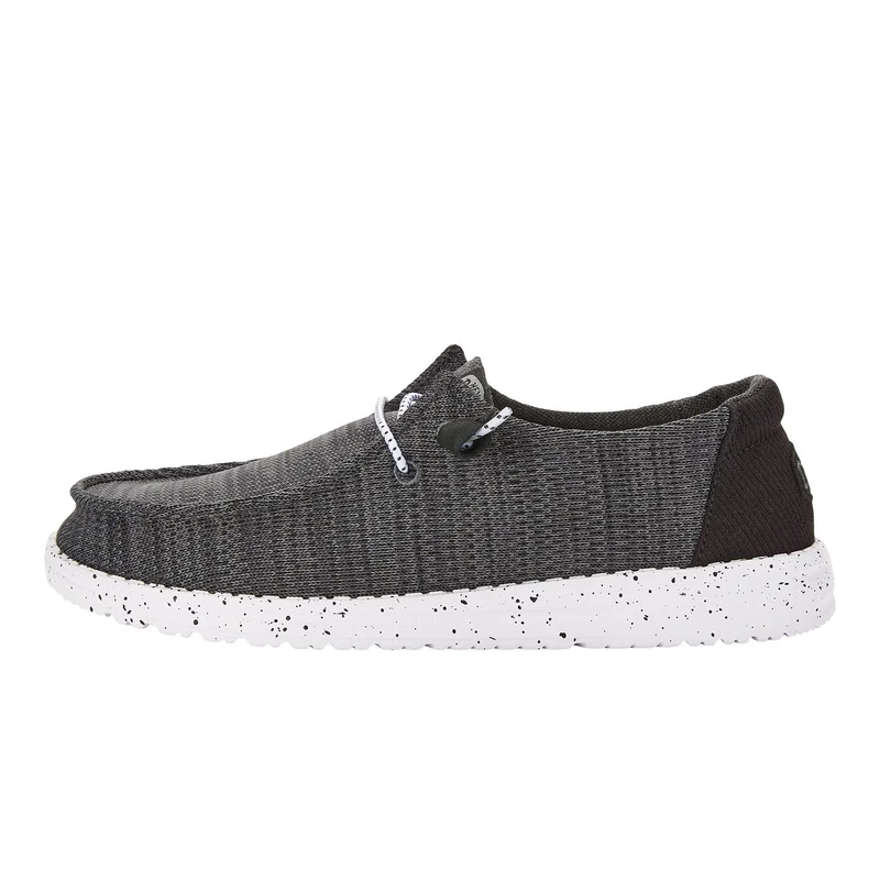 HEYDUDE Wendy Sport Mesh Women's Slip-On Loafer Shoes, Black, 7 UK