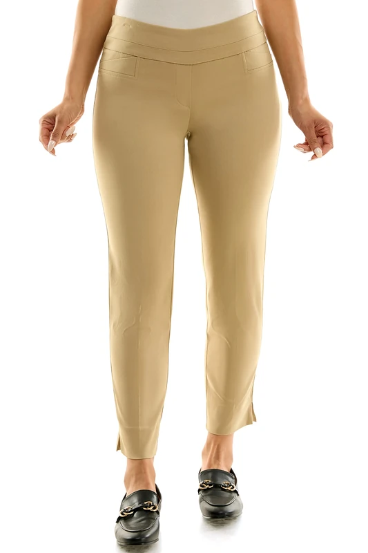 Zac & Rachel Women's Pull-on Ankle Length Pants Made with Millennium Fabric Casual, Chino, 20 Plus