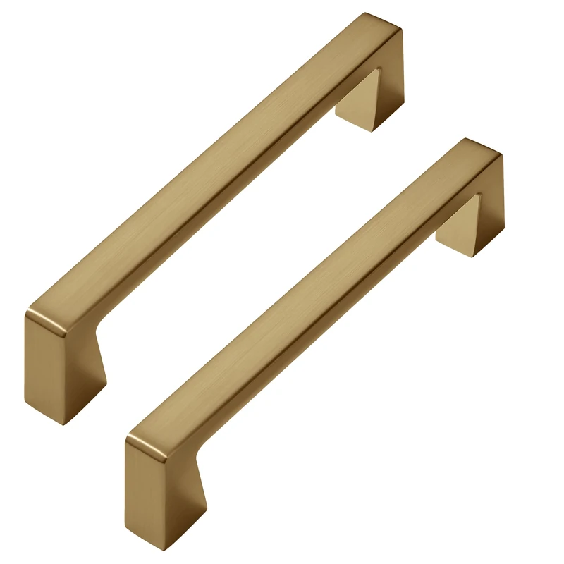 khtumeware 20 Pack Gold Cabinet Pulls Brushed Brass Cabinet Pulls - Gold Drawer Handles Modern Dresser Drawer Hardware Zinc Alloy Pulls for Kitchen 5 Inch(128MM) Hole Centers