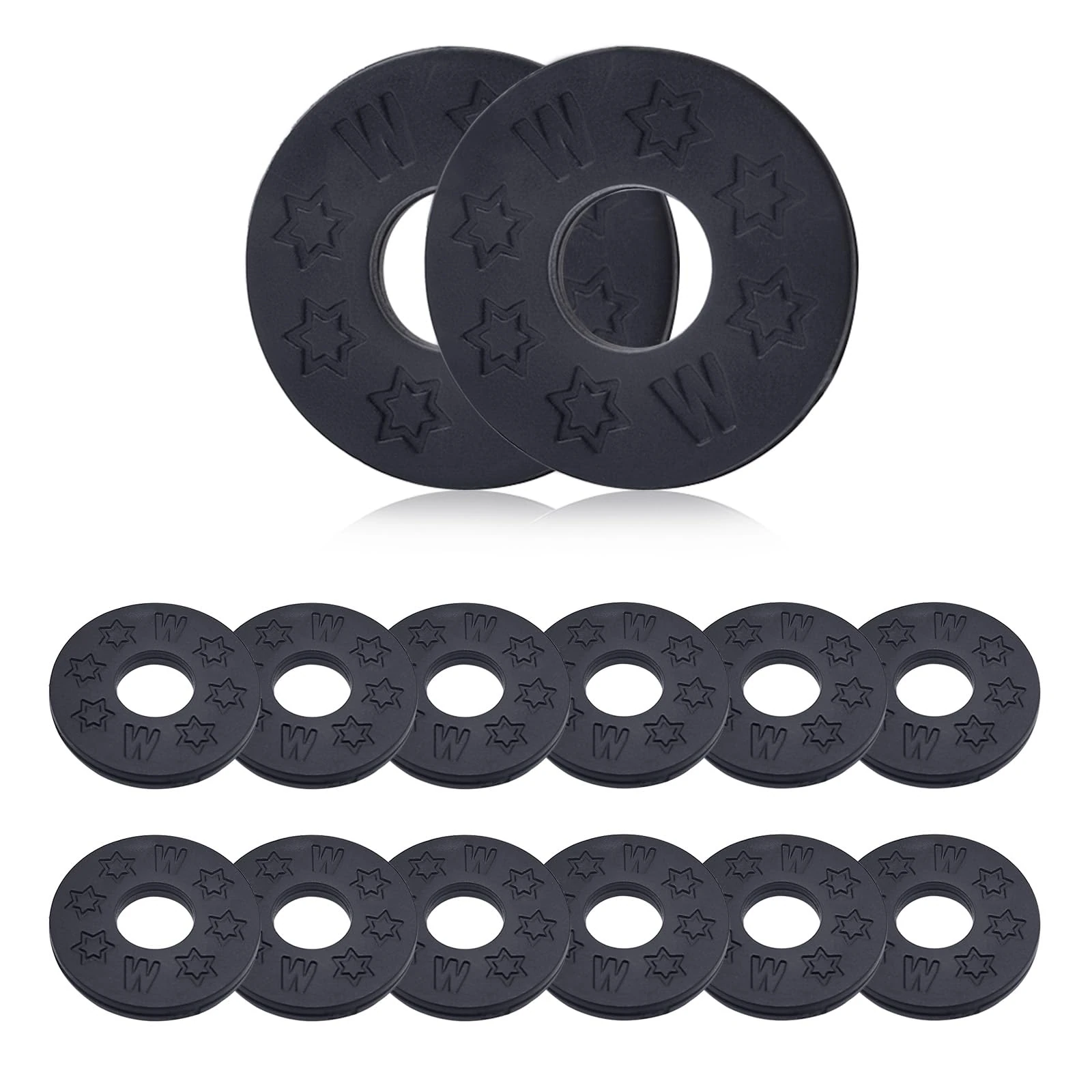 Mebamce 12pcs Guitar Strap Locks Guitar Strap Holder Sturdy Synthetic Rubber Guitar Strap Blocks Guitar Protector Block (Black)