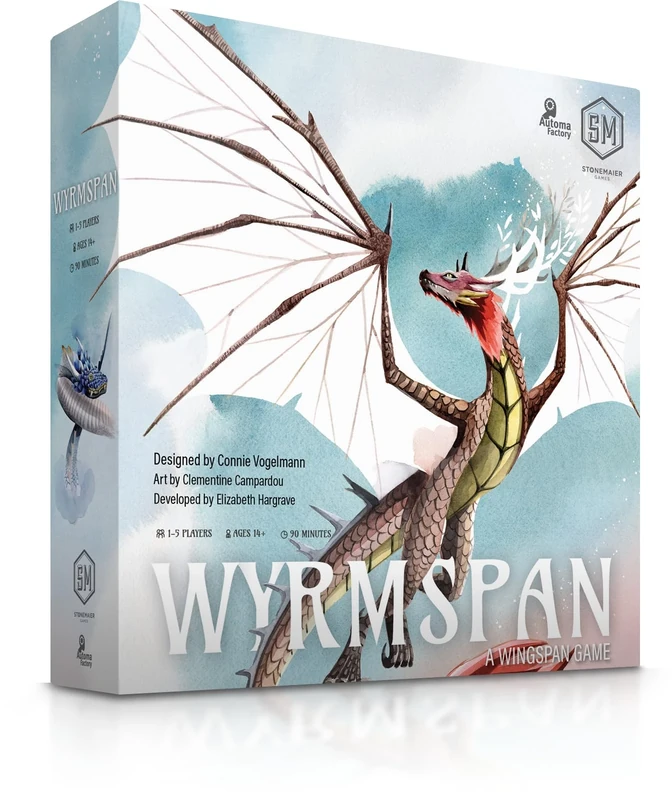 Stonemaier Games, Wyrmspan, Family Board Game, Ages 14+, 1-5 Players, 90 Minutes Playing Time