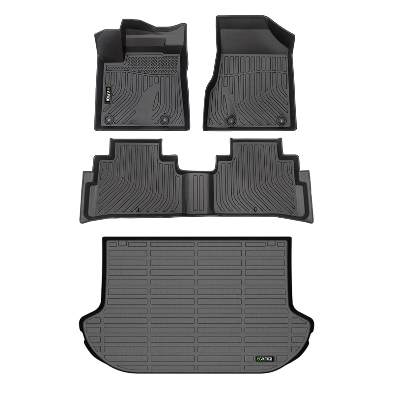 HAFIDI Floor Mats Custom for Nissan Murano 2024 2023 2022 2021 2020 2019 2018 2017.5 All Weather Protection TPE Heavy Duty Non-Slip Automotive Floor Liners Fits Front& 2nd Row Set Accessories, Black