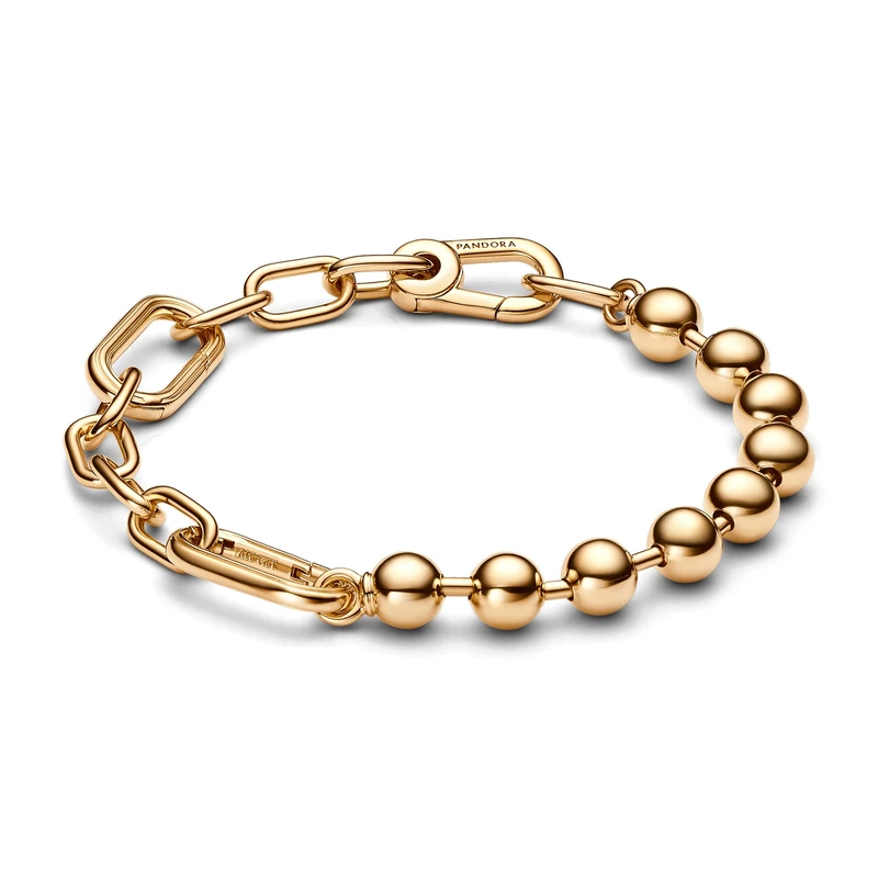 Pandora ME 14k Gold-plated bead and link bracelet, 3