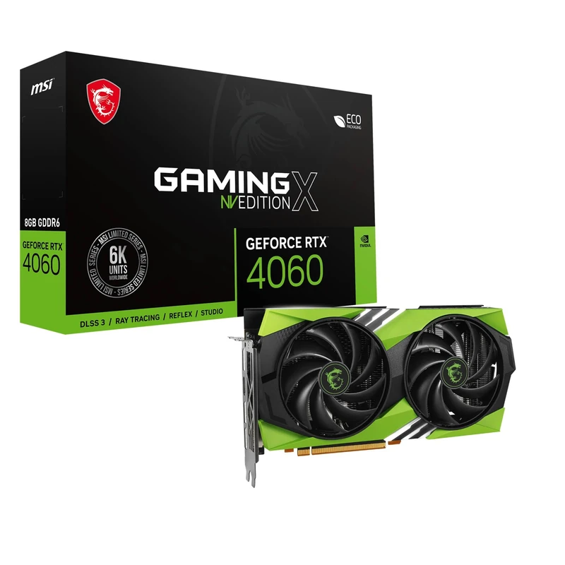 MSI GeForce RTX 4060 GAMING X NV EDITION 8G - 8GB GDDR6, 1x HDMI, 3x DP
