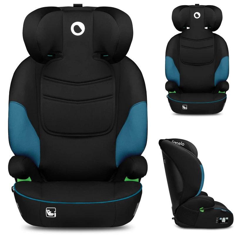 LIONELO Car Seat LARS i-Size for Baby 15-36 kg (100-150cm/4-12 Years) Universal fit with Seat Belt, Enhanced Side Protection, 10-Level headrest, Armrests, Wide & Comfortable Seat, Easy Install & Wash