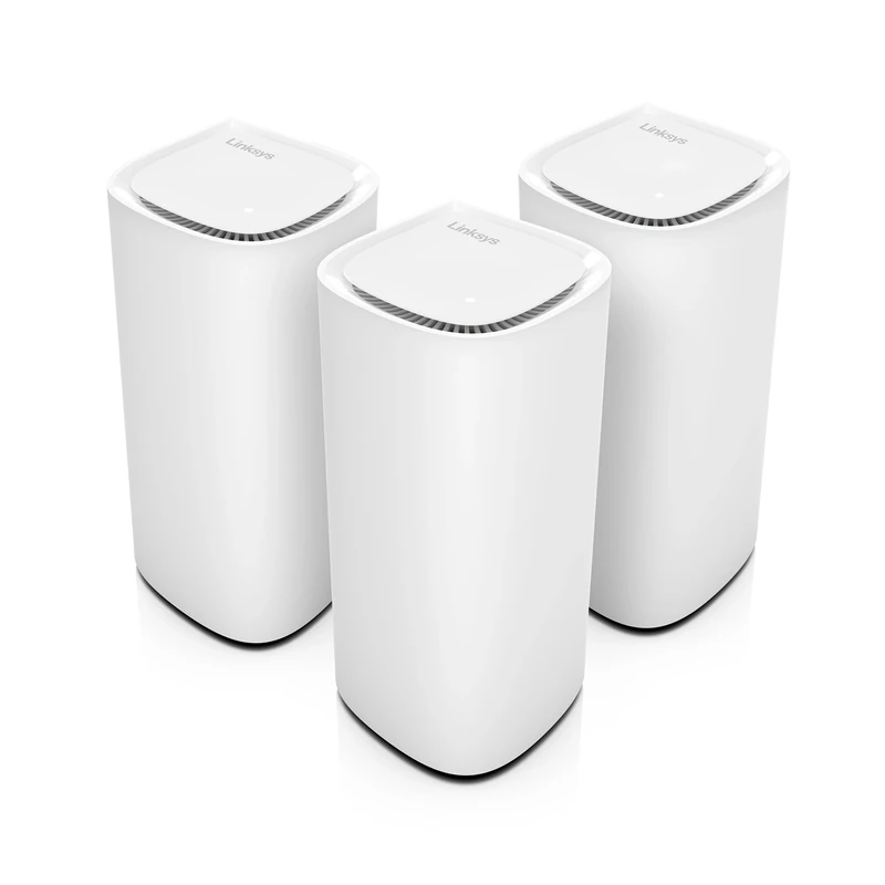 Linksys Velop Pro 7 Mesh WiFi 7 System MBE7003 - Cognitive Mesh Router with Tri-Band and over 10 Gbps Speeds - Whole Home Coverage up to 825 sqm. - Connect 600 Devices - 3 Pack