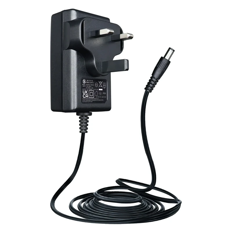 ANLINK 24V 1A/1000mA 1.8M Long Power Supply Adapter, AC 100-240V to DC 24V 1A 24W Switching Adapter Wall Transformer Plug for LED Strip Light, Massage Gun, Humidifier and More,UKCA Certified