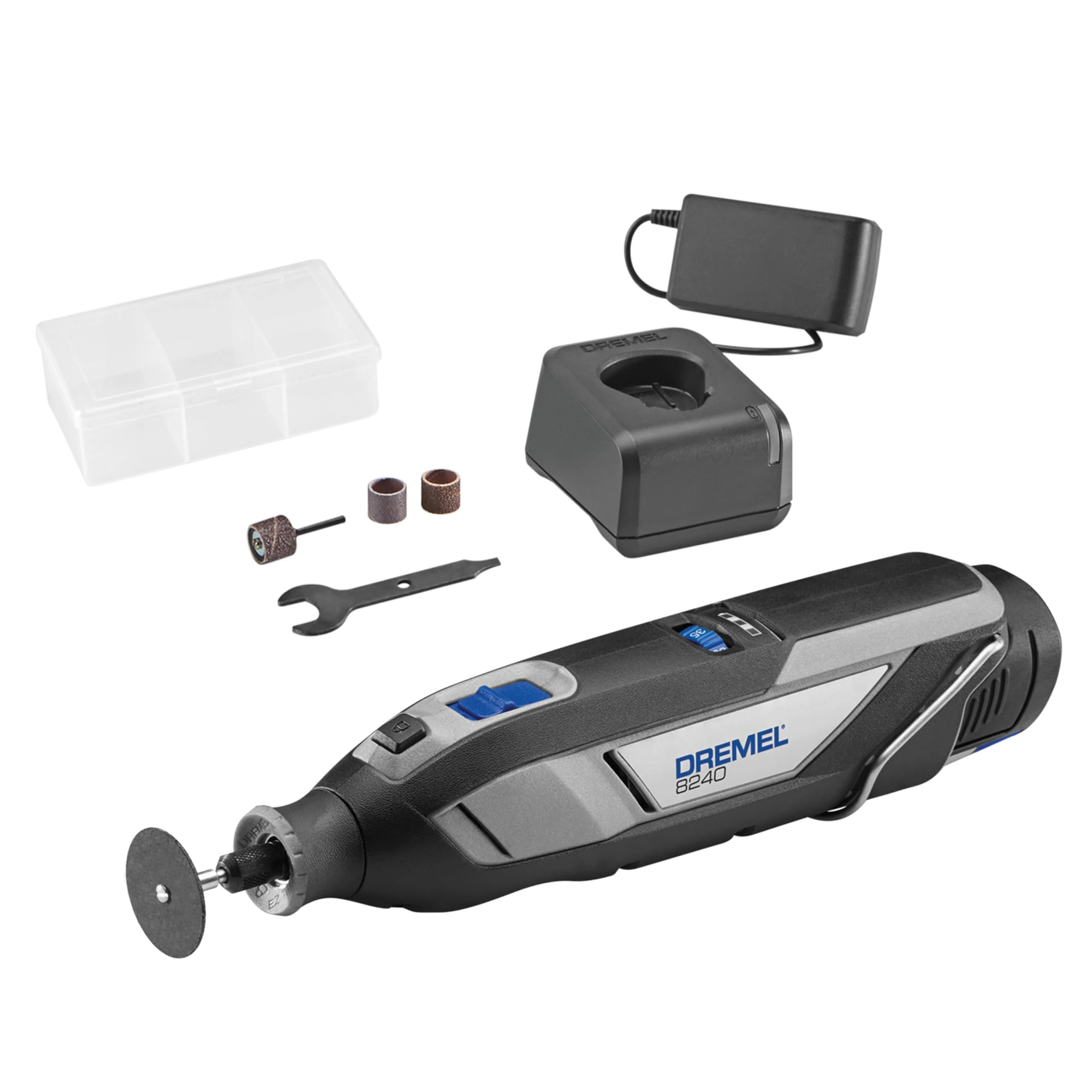 Dremel 8240 Cordless Rotary Tool 12V 2Ah Lithium-ion Battery, Multitool Kit with 5 Accessories, Variable Speed 5.000-35.000 RPM and Quick Charge Time