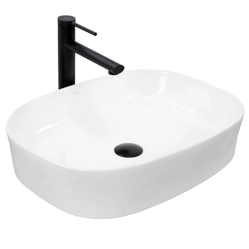 Rea Angie Bathroom Sink 520 x 380 x 115 mm Ceramic (White)