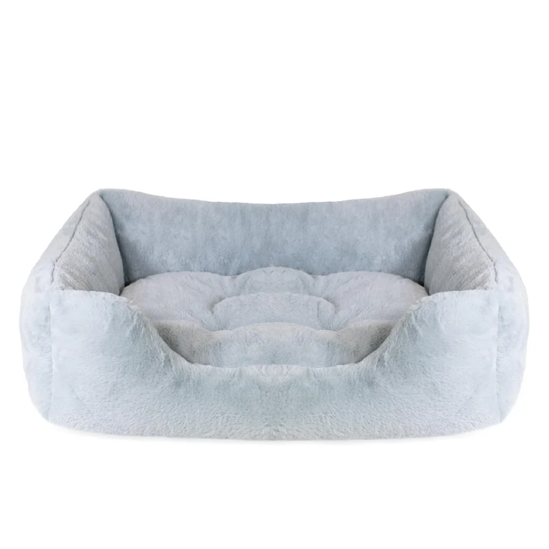 Rosewood Fur Box Dog Bed, Blue, Large